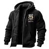 Men's Vintage Route 66 Road Trip Fleece Pocket Full Zip Long Sleeve Hoodie Jacket by Inlyline