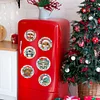 6Pcs Diamond Painting Acrylic Christmas Animals Fridge Stickers Magnets Decals for Home Decor