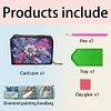 (US Local)Flower 5D DIY Diamond Painting Wallet Diamond Painting Card Holder Coin Purse
