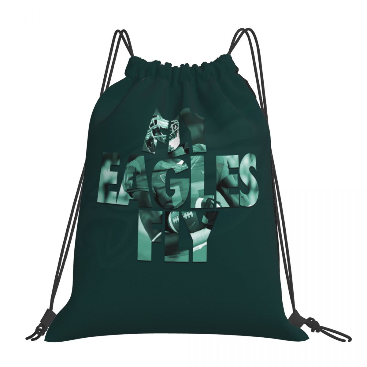 Philadelphia Eagles Green Unisex Drawstring Backpack Bag Travel Sackpack