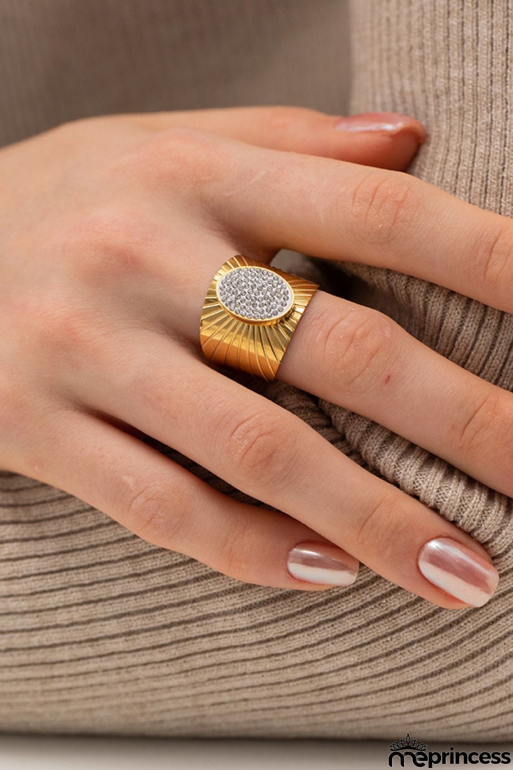 Wide Band Stainless Steel Open Ring