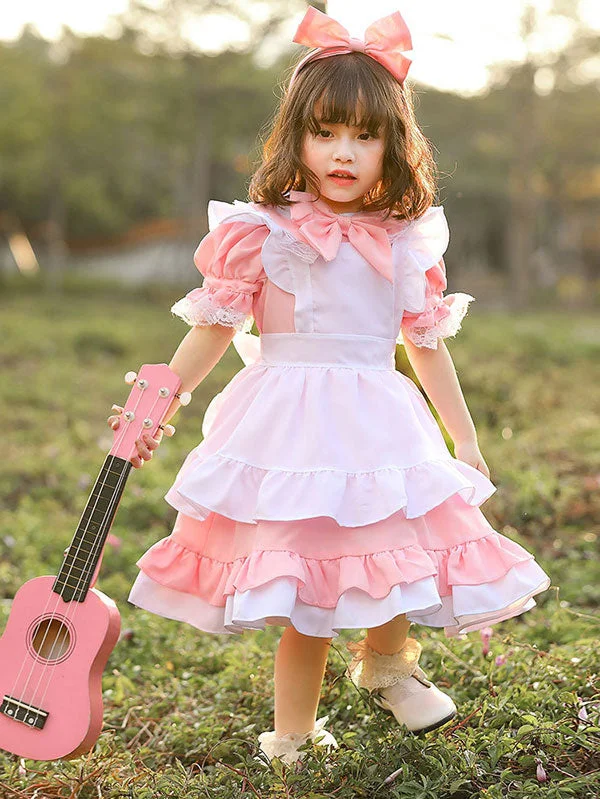 Girls Alice In Wonderland Maid Lolita Dress Costume-elleschic