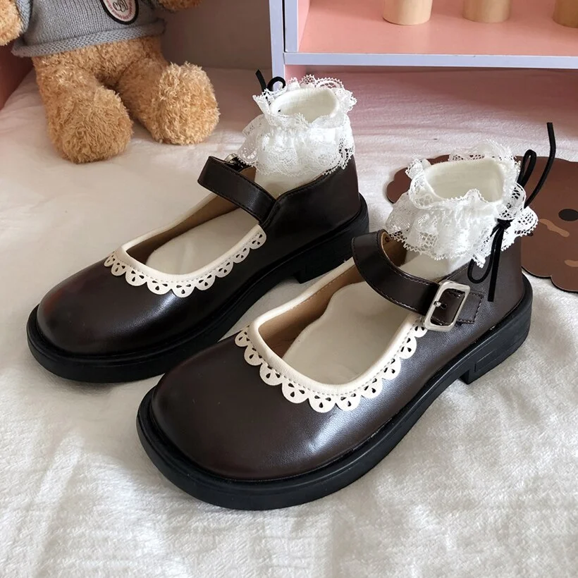 Qengg shoes kawaii lolita shoes women japanese sweet black cosplay shoes kawaii shoes women lolita sneakers zapatilla mujer 2022