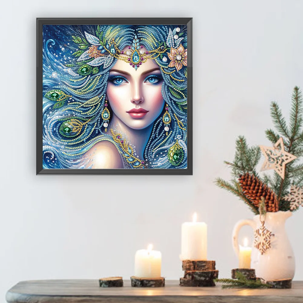 Diamond Painting - Partial Special Shaped Drill - Flower Beauty(Canvas|30*30cm)