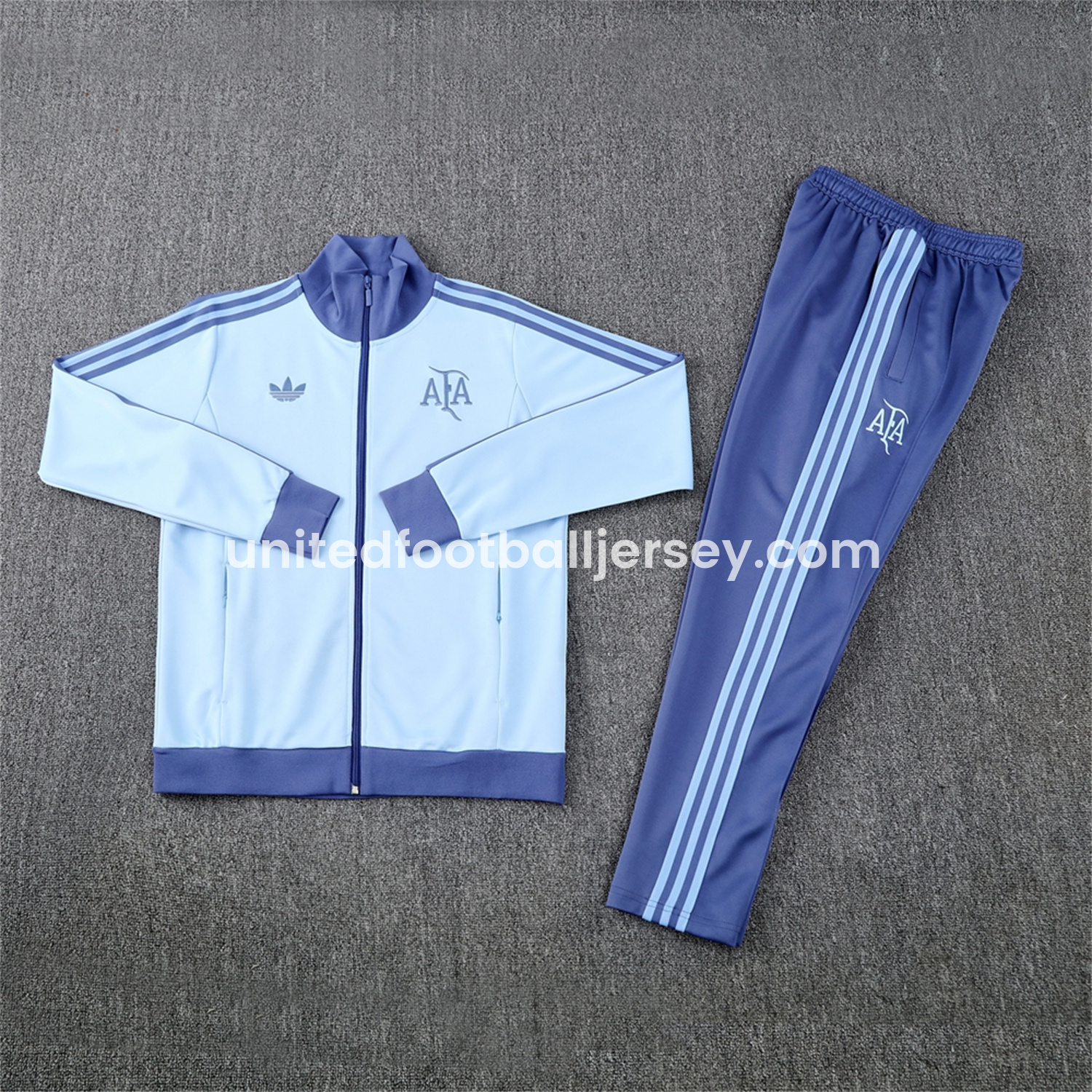 Argentina 24-25 Throwback Jacket Training Tracksuit - Light Blue Jackets & Blue Pants