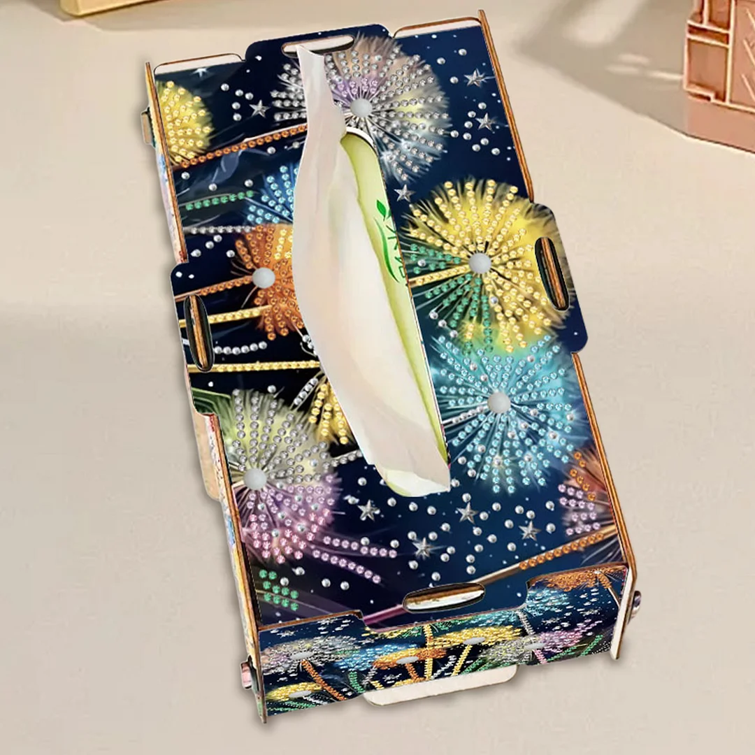 Dandelion DIY Diamond Art Paper Towel Holder for Home and Office Decoration