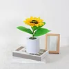 A sparkling sunflower lamp a twinkling sunflower tree three-color lighting realistic 3D design USB c