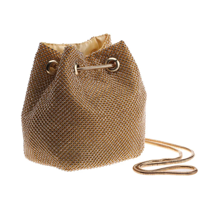 Internet Celebrity Diamond-encrusted Evening Bag Bucket Shoulder Multi-functional Portable Evening Bag