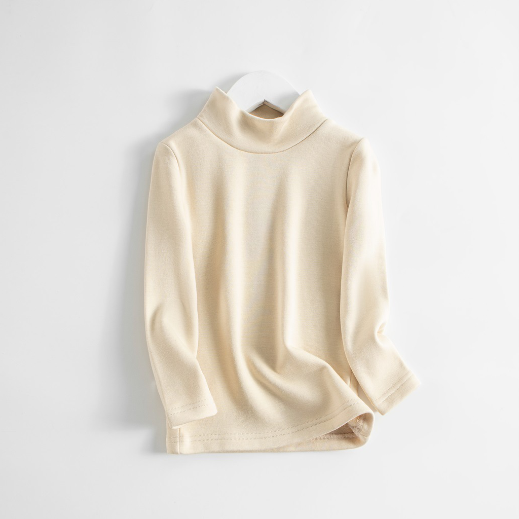Kids' Silk Thermal Underwear Mock Neck Base Layer REAL SILK LIFE