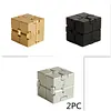 Stress Relief Toy Premium Metal Infinity Cube Portable Decompresses Relax Toys for Children Adults