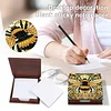 Wooden DIY Bee Diamond Painting Kit Note Box with 160 Papers for Office Desk