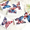 6Pcs Diamond Painting American Flag Butterfly Diamond Drawing Card