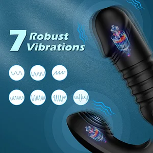 Telescopic Prostate Massager Male Anal Vibrator Butt Plug Stimulator