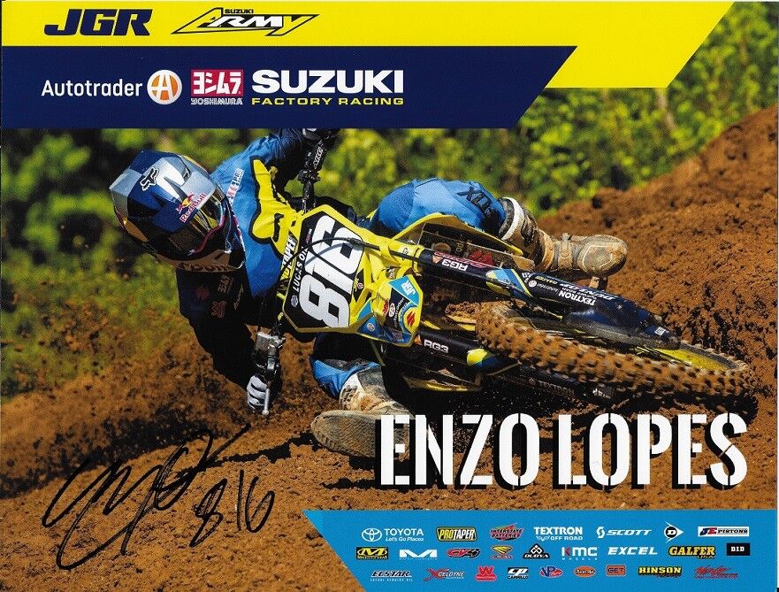 *ENZO LOPES*SIGNED*AUTOGRAPHED*Photo Poster painting*CARD*SUZUKI*AUTOTRADER*YOSHIMURA*COA*