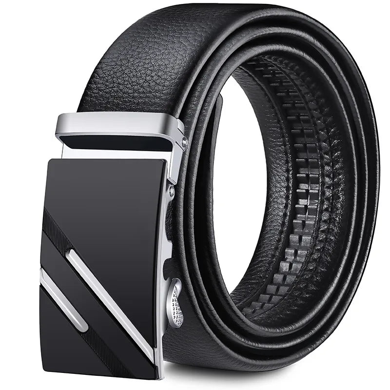 Direct Belt Men’s Youth Business Soft Leather 3.5 Automatic Buckle Black Belt Running Jianghu Goods Source