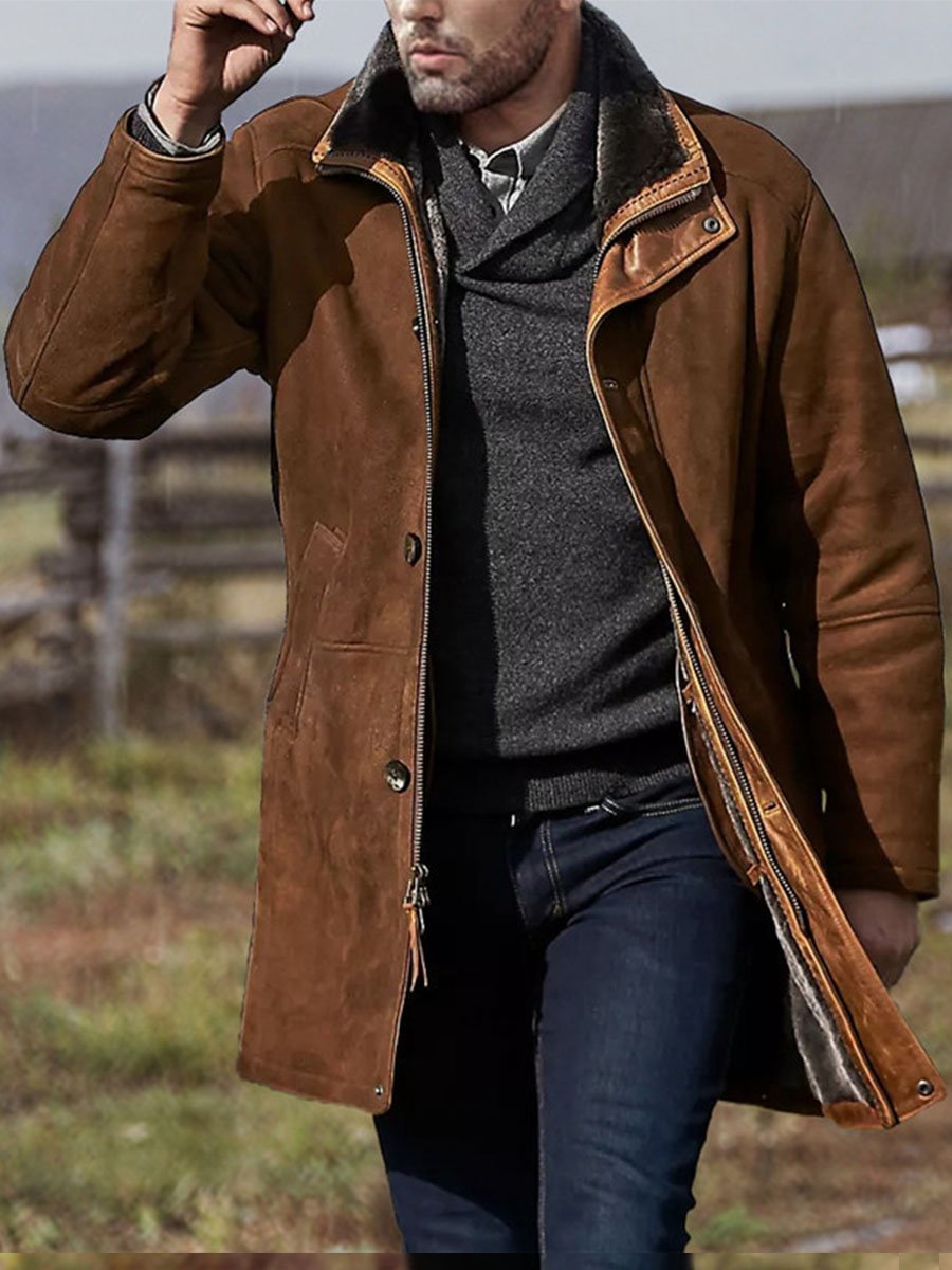 Men's Western Style Woolen Coat