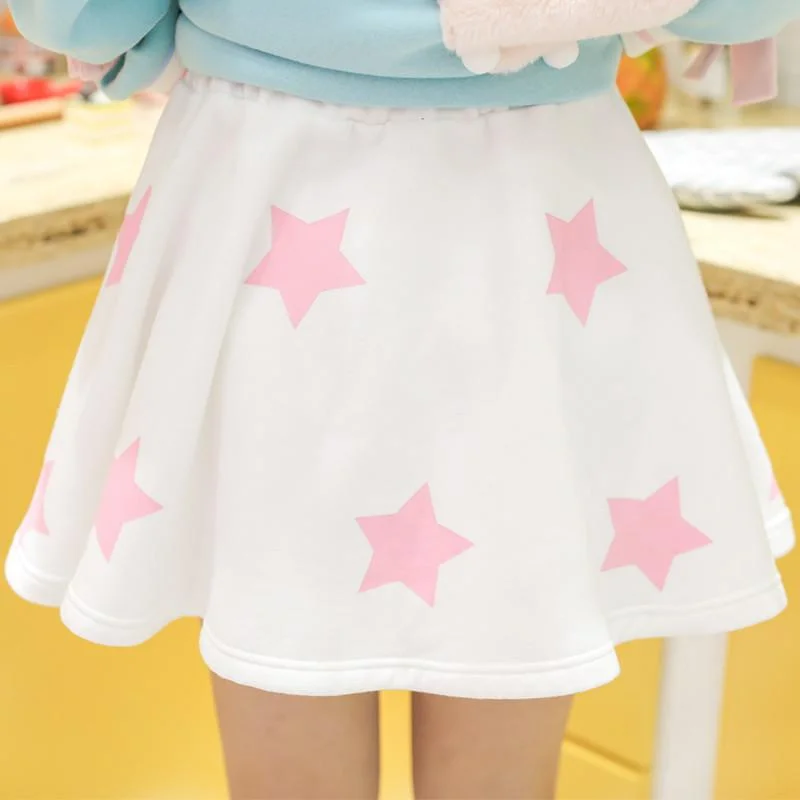 White/Blue Pinkie Star Skirt SP179409