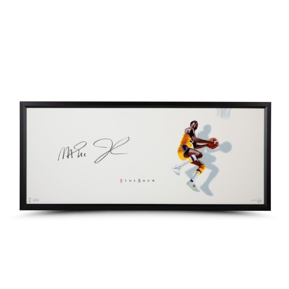 Magic Johnson Autographed 20X46 Framed Photo Poster painting The Show Innovator