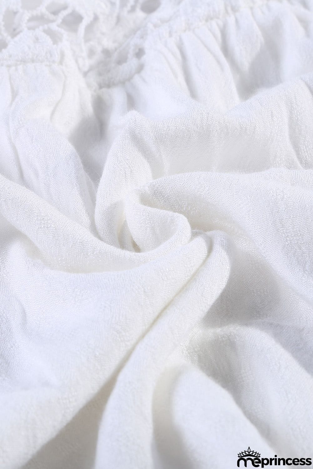 Long Sleeve Button Chic White Crochet Lace Top