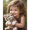 Diamond Painting -DIY Full Square Drill Pet Girl Character(45x55cm)
