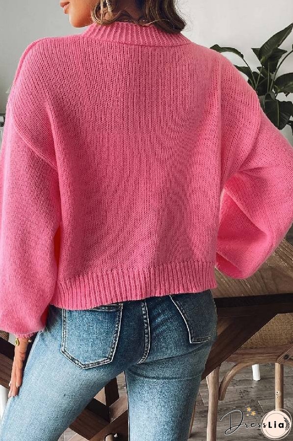 Fashion Trend Lantern Sleeve Simple Casual Coat