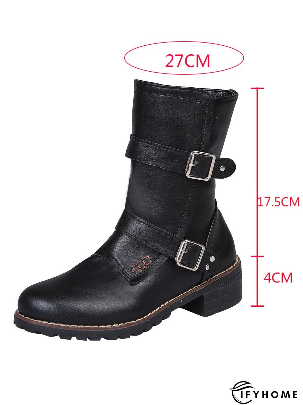 Vintage Split Joint Buckle Boots | IFYHOME