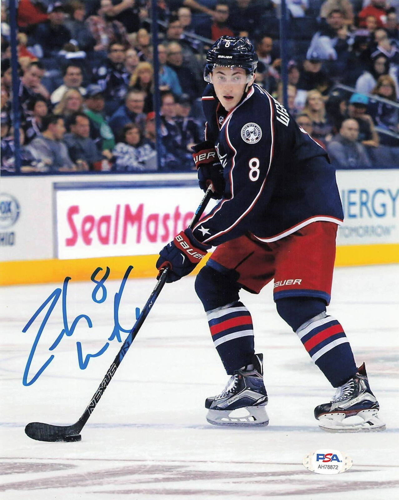 Zach Werenski signed 8x10 Photo Poster painting PSA/DNA Blue Jackets Autographed