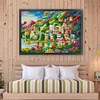 (Big Size)[Brand]Rainbow Town - 11CT Stamped Cross Stitch - 101*75cm