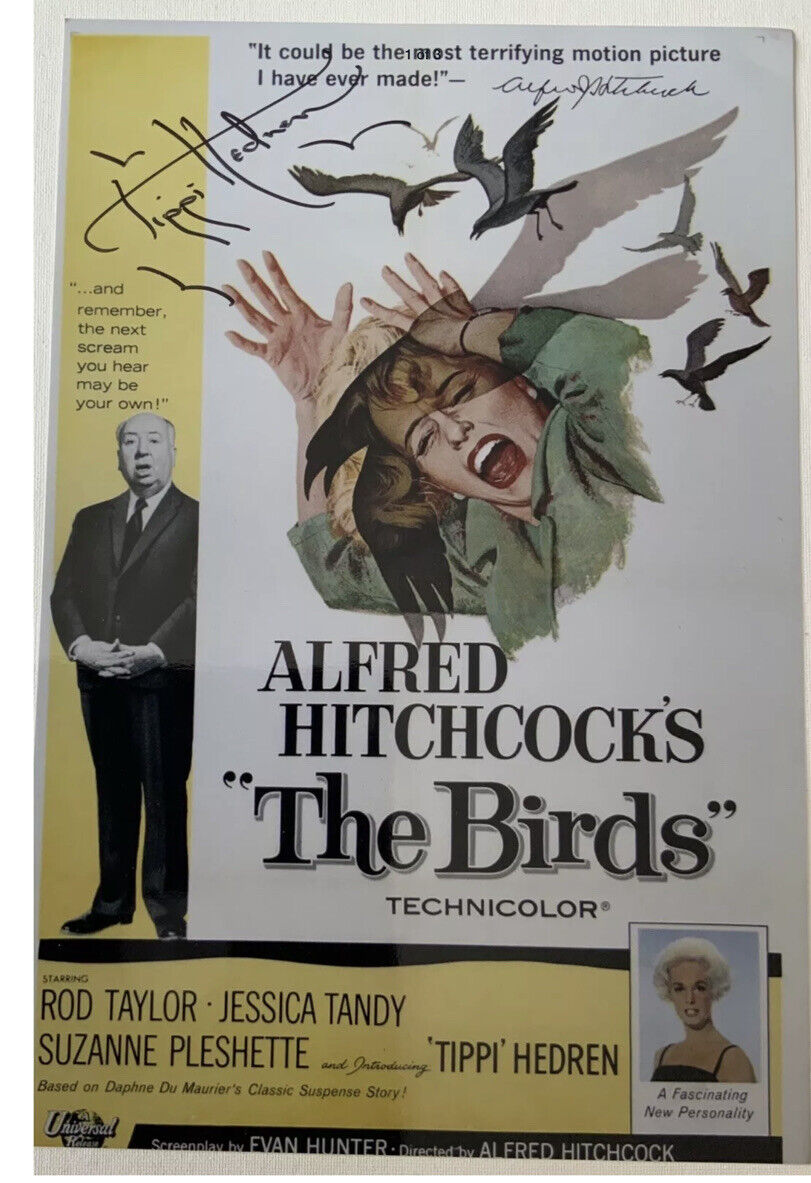 TIPPI HEDREN Signed 12x8 Photo Poster painting - THE BIRDS HITCHCOCK .COA