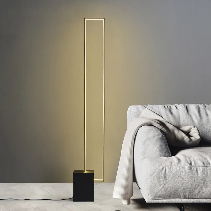 Rectangular Metal LED Floor Lamp 