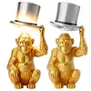Monkey Table Lamp with Top Hat Animal Desk Lamp for Monkey Lovers Fun Creative Decorative Lamp for Sleep Nursery Office & Home Decor