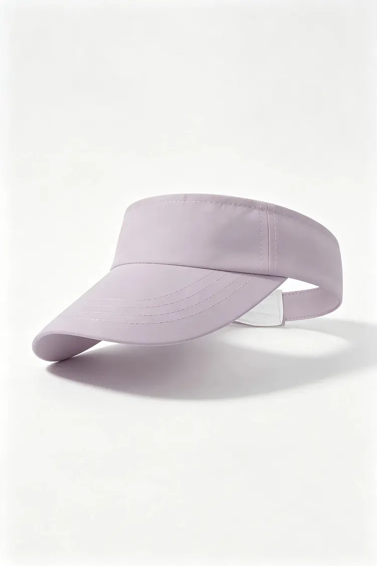 Light purple structured embroidered visor-only cap