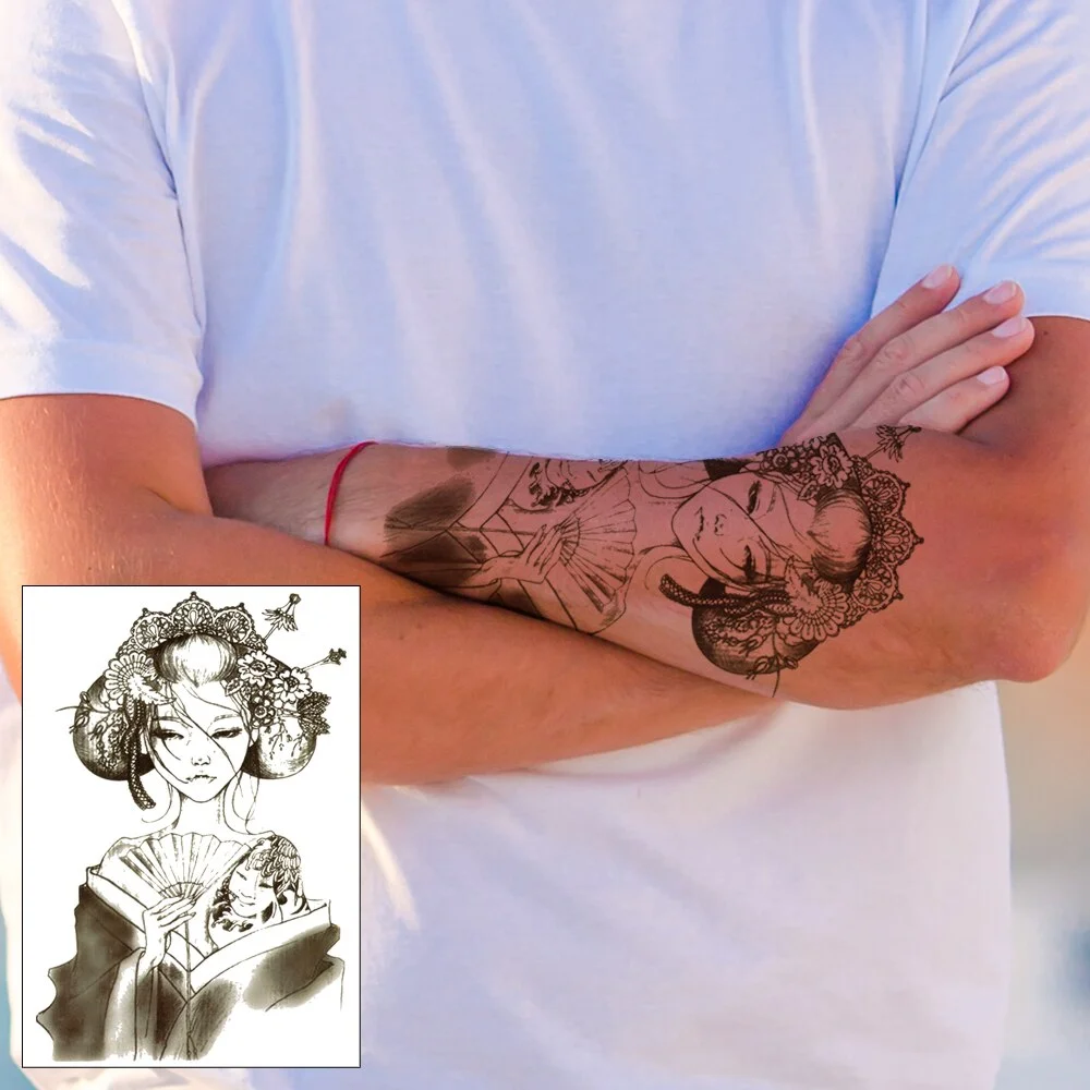 Sdrawing Transfer Waterproof Temporary Tattoos Sticker,Fake,Women Men Wolf,Skull,Eagle,Black Dragon,OWL,Beauty Body Art,Sexy Makeup