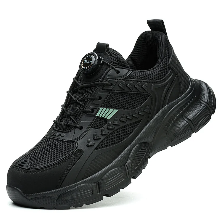 Rotating Button New Safety Shoes Anti-Smash Anti-Puncture Work Shoes Fashion Men Sport Shoes Security Protective Boots  Stunahome.com