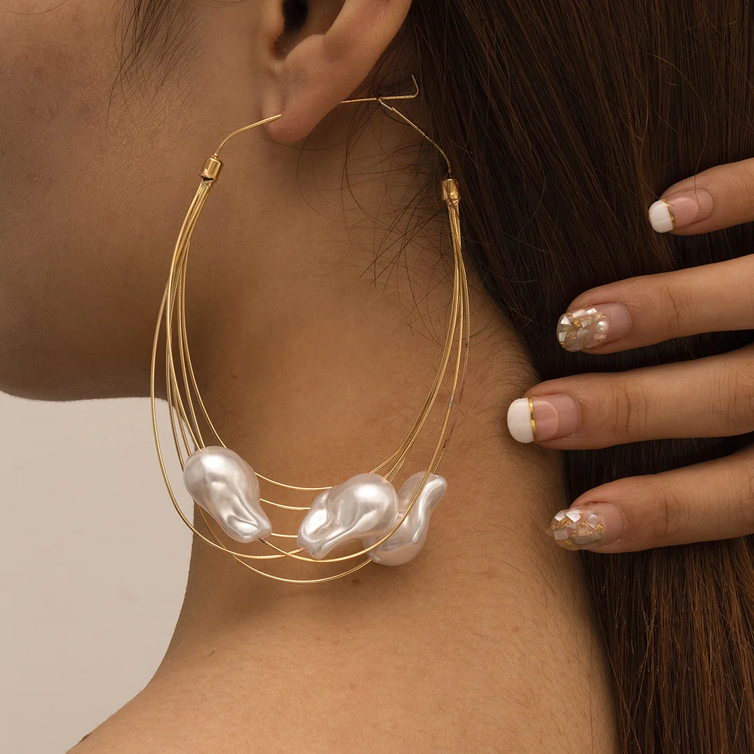 Women's Multi-layered Tassel Pearl Earrings