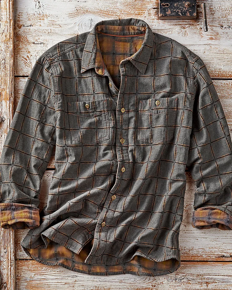 Fashion casual all-match plaid shirt
