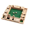 Ensemble de jeu Shut the Box en bois pour 4 joueurs