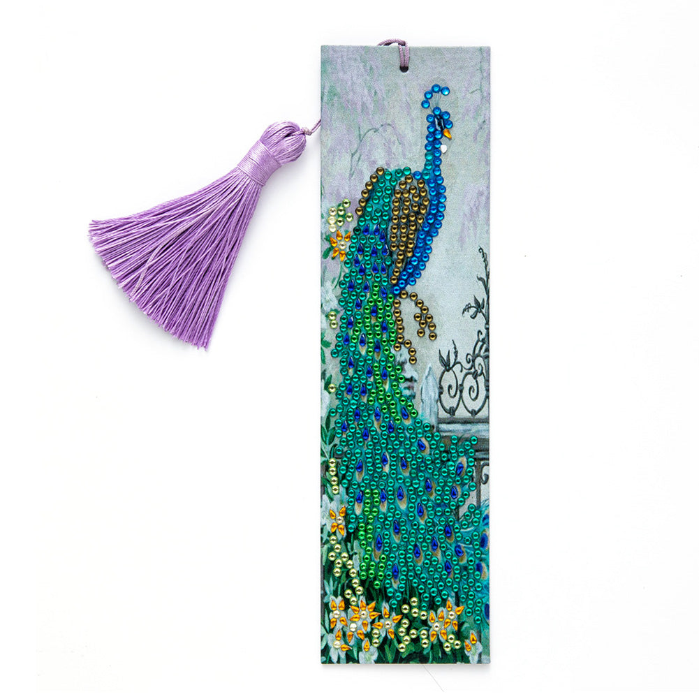 Tassel DIY Special Shaped Diamond Painting Bookmark Kit (AA270 Peafowl) gbfke