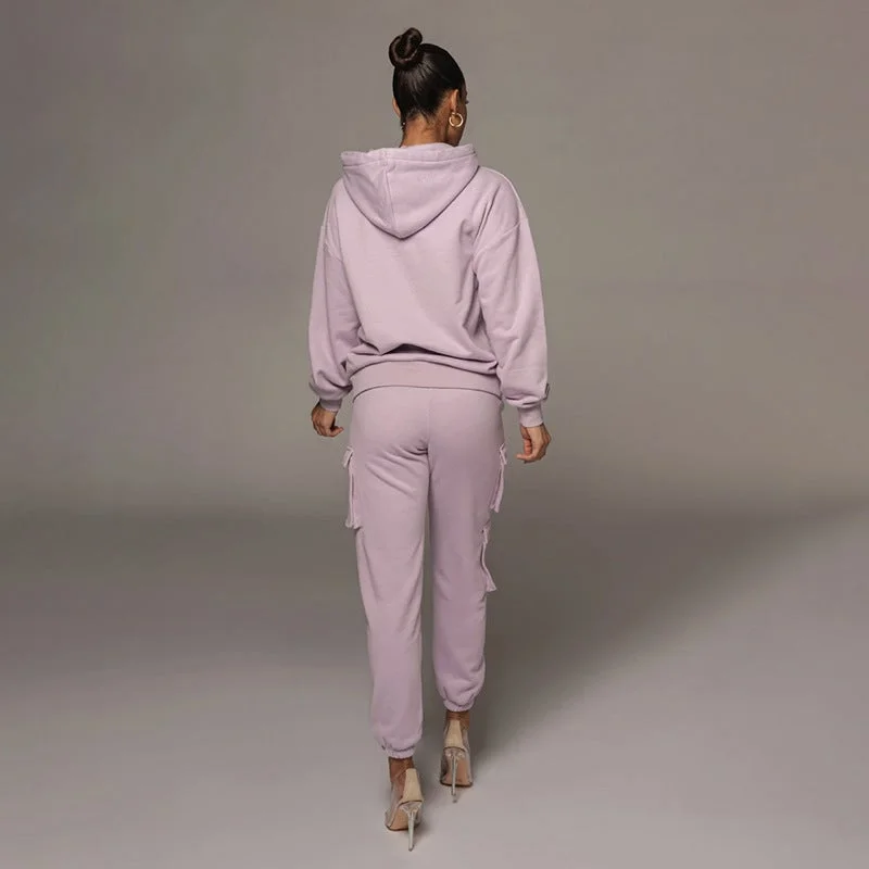 Sweatshirt And Track Pants Set For Women