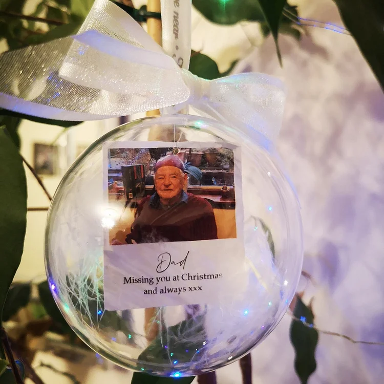Personalized Photo Ball Ornament Memorial Gifts