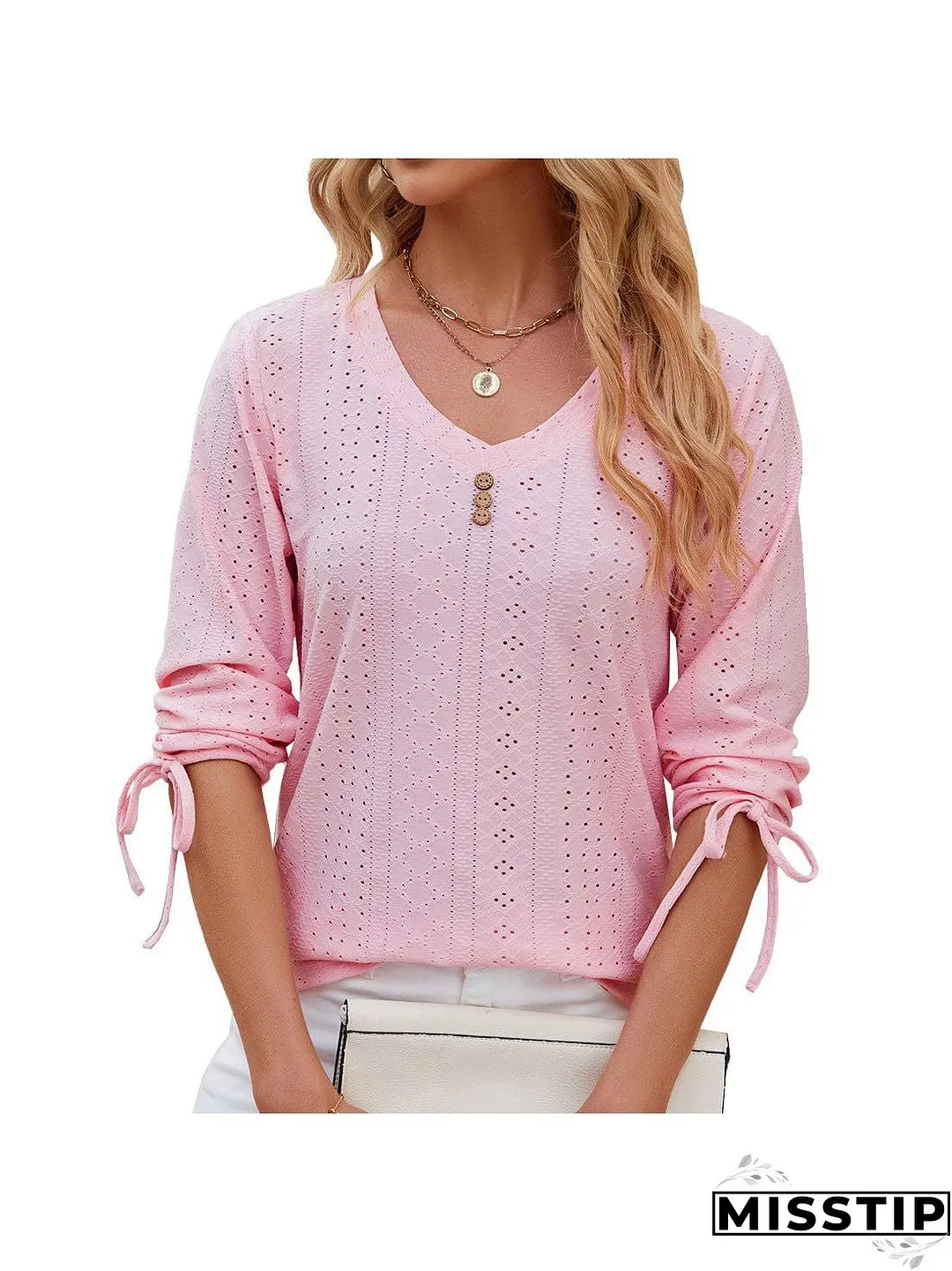 Short Sleeve Mock Neck T-Shirt with Side Slits