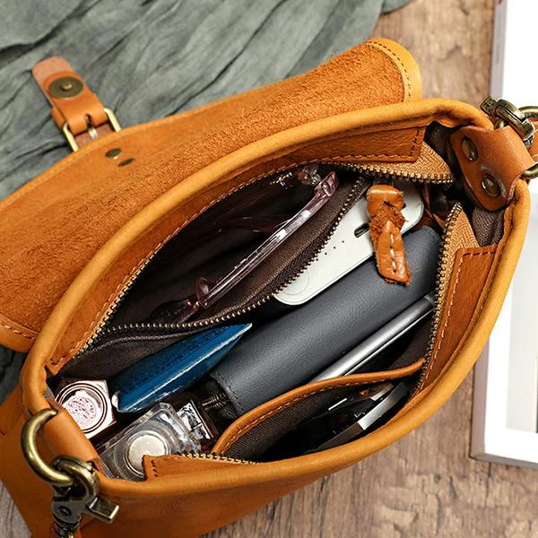 Handmade Soft Leather Flap Bag