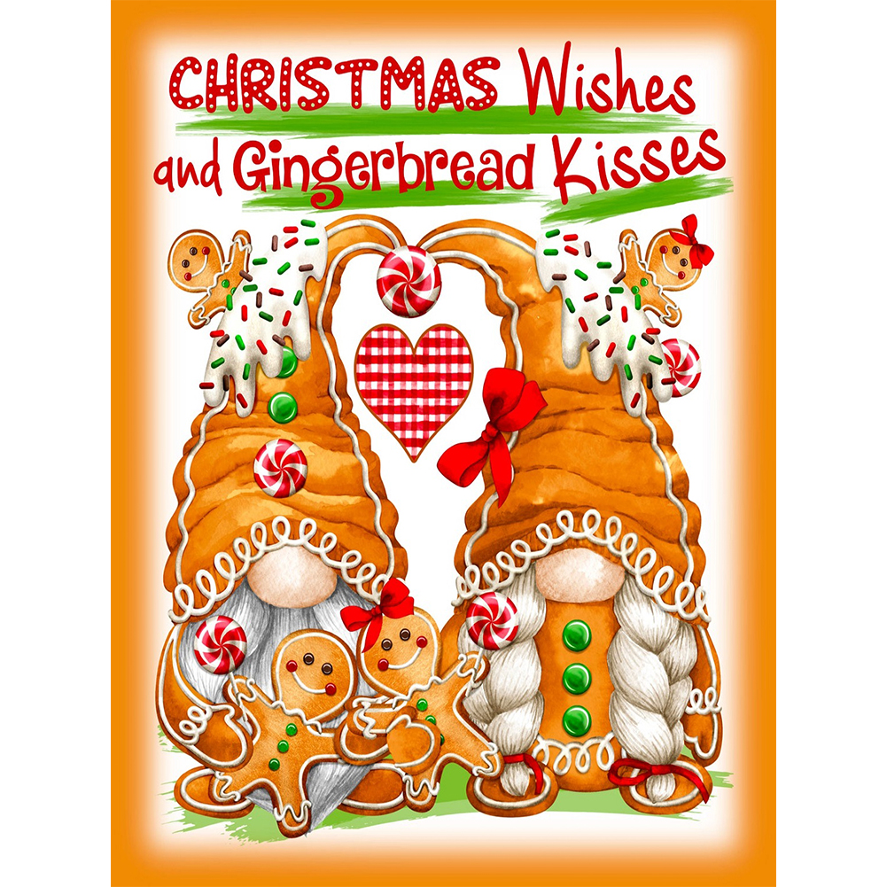 Christmas Gingerbread Man Goblin 30*40CM(Canvas) Full Round Drill Diamond Painting gbfke
