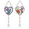 2pcs Bird Diamond Painting Double-sided Crystal Window Suncatcher Craft Set Birthday Gifts Home Garden Decor Hanging Kit