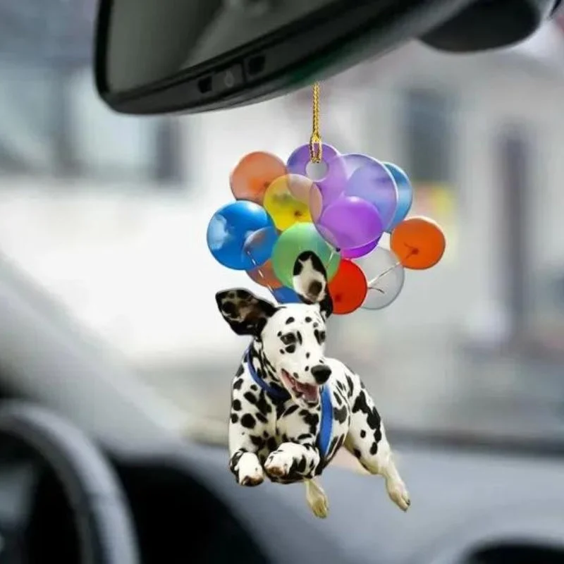 VigorDaily Dalmatian Fly With Bubbles Car Hanging Ornament BC028