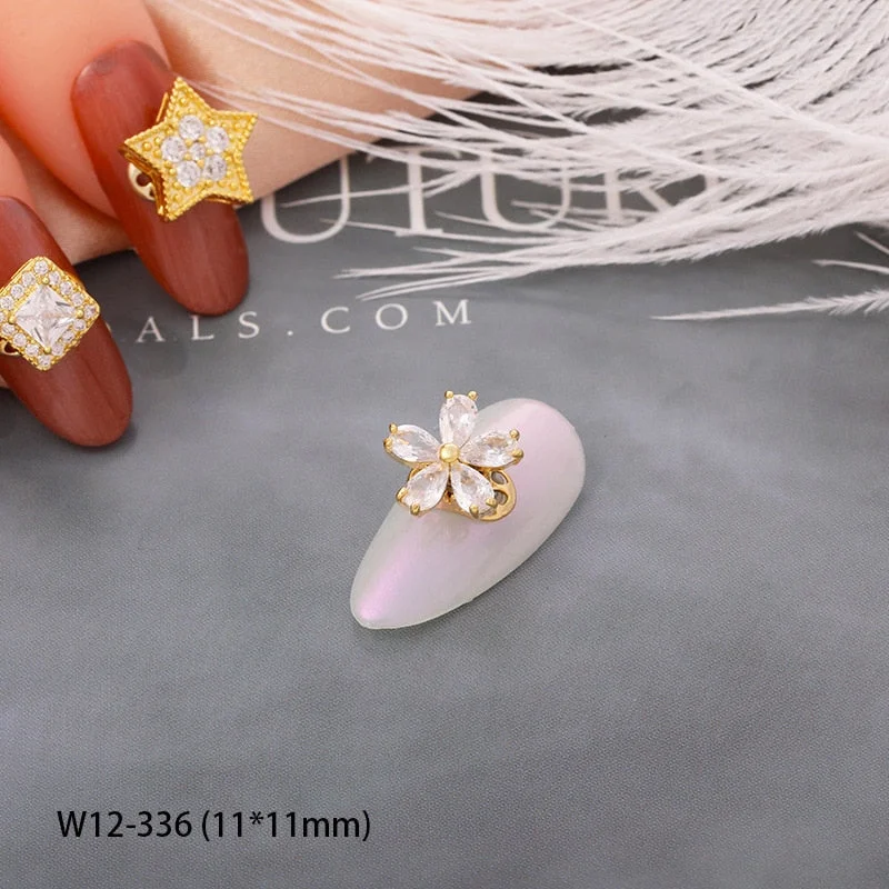 Japanese Nail Art Zircon High Speed Transfer Beads Rotatable Nail Alloy Pearlescent Nail Accessories DIY Nail Designer Supplies