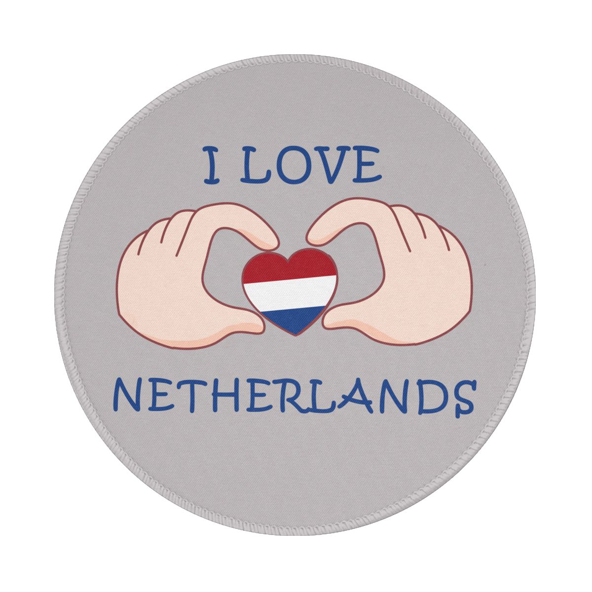 I Love Netherlands Gaming Round Mousepad for Computer Laptop