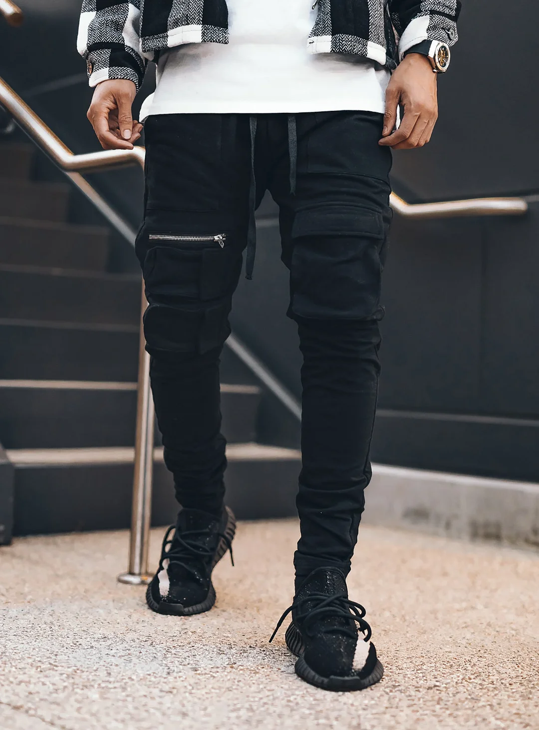 Utility Cargo Pants V2 in Black