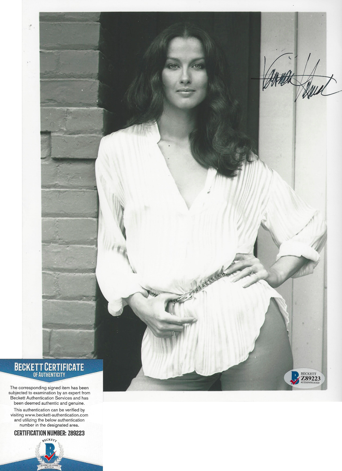 VERONICA HAMEL SIGNED 'HILL STREET BLUES' 8x10 Photo Poster painting B ACTRESS BECKETT COA BAS