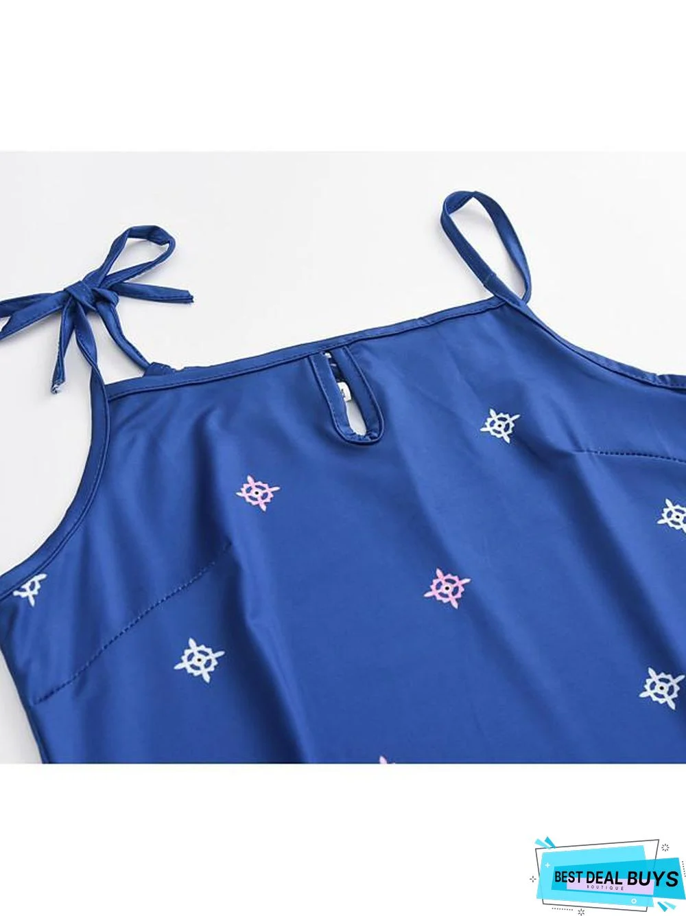 Women's Strap Dress Short Mini Dress - Sleeveless Geometric Print Summer Hot Boho Vacation Dresses White Black White Dresses